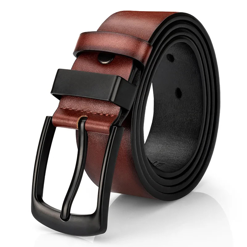 Leather Casual Belt for Men – Versatile & Stylish Leather casual belt with a sleek black buckle, perfect for everyday wear and casual outfits.
