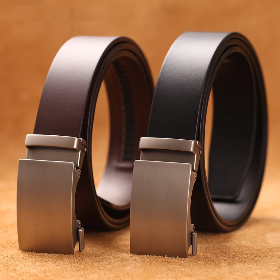 FormLine 35mm Automatic Ratchet Belt – Coffee Cowhide Automatic ratchet belt with coffee cowhide leather, sleek and durable design. Perfect for modern, st.
