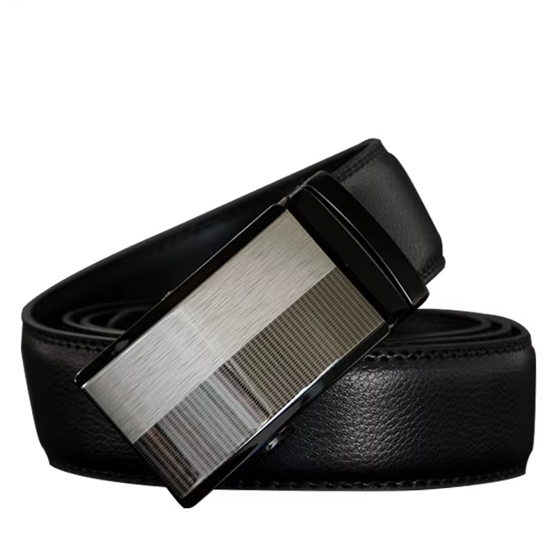 Leather Belt with Automatic Ratchet Closure Automatic ratchet leather belt for men and women.