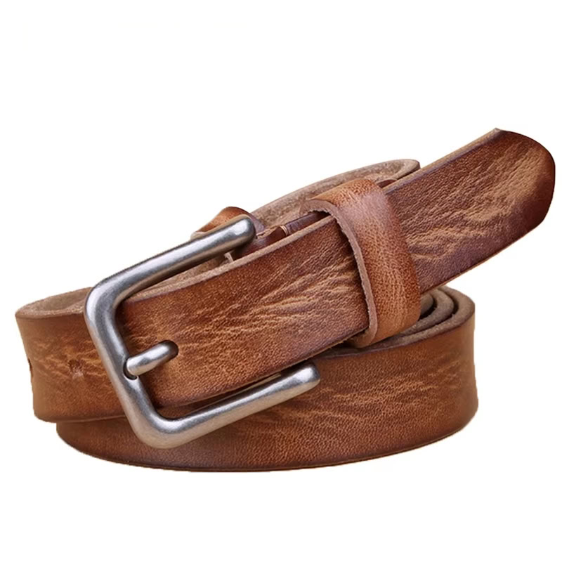 Leather Thin Belt for Men and Women, Chromatic Slim Design Unisex genuine leather belt with a sleek, slim profile perfect for casual and formal outfits. Durabl.