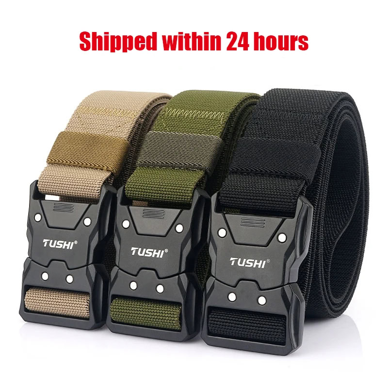 Titan-Flex Tactical Belt with Quick-Release Buckle, versatile and durable. Tactical elastic belt with quick-release buckle, ideal for military, law enforcement, and outdoor ac.