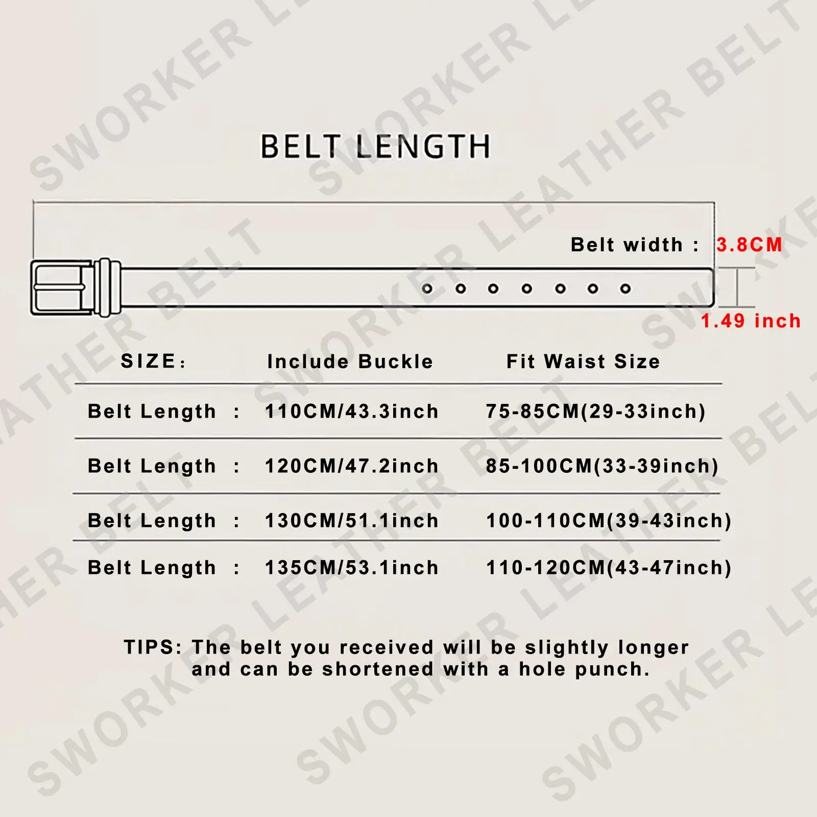 Vintage Leather Men’s Cowhide Belt with Steel Buckle Genuine leather men's belt with stainless steel buckle, durable cowhide strap, stylish and functiona.