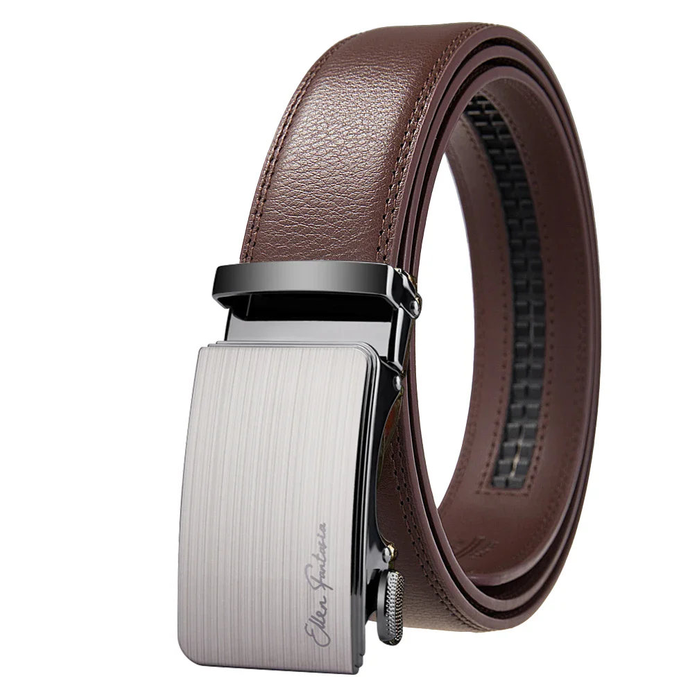 Milan Executive Leather Belt Elegant leather belt with automatic buckle for men.