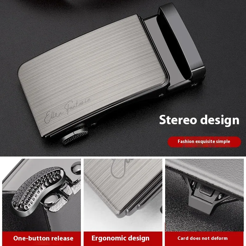 Milan Executive Leather Belt Elegant leather belt with automatic buckle.