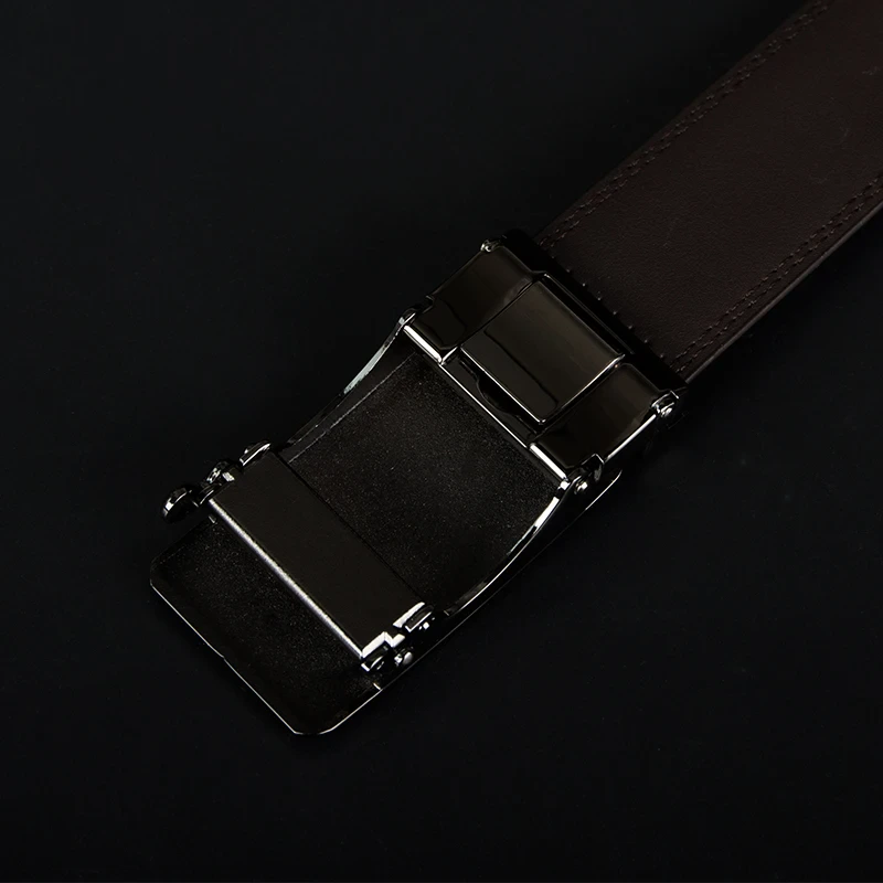 Genuine Leather Automatic Belt for Men Automatic Leather Belt for Men with Metal Buckle.