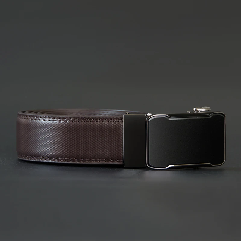 CoreLine Micro-Adjust Leather Belt with Automatic Buckle Leather belt with micro-adjust feature and sleek buckle.