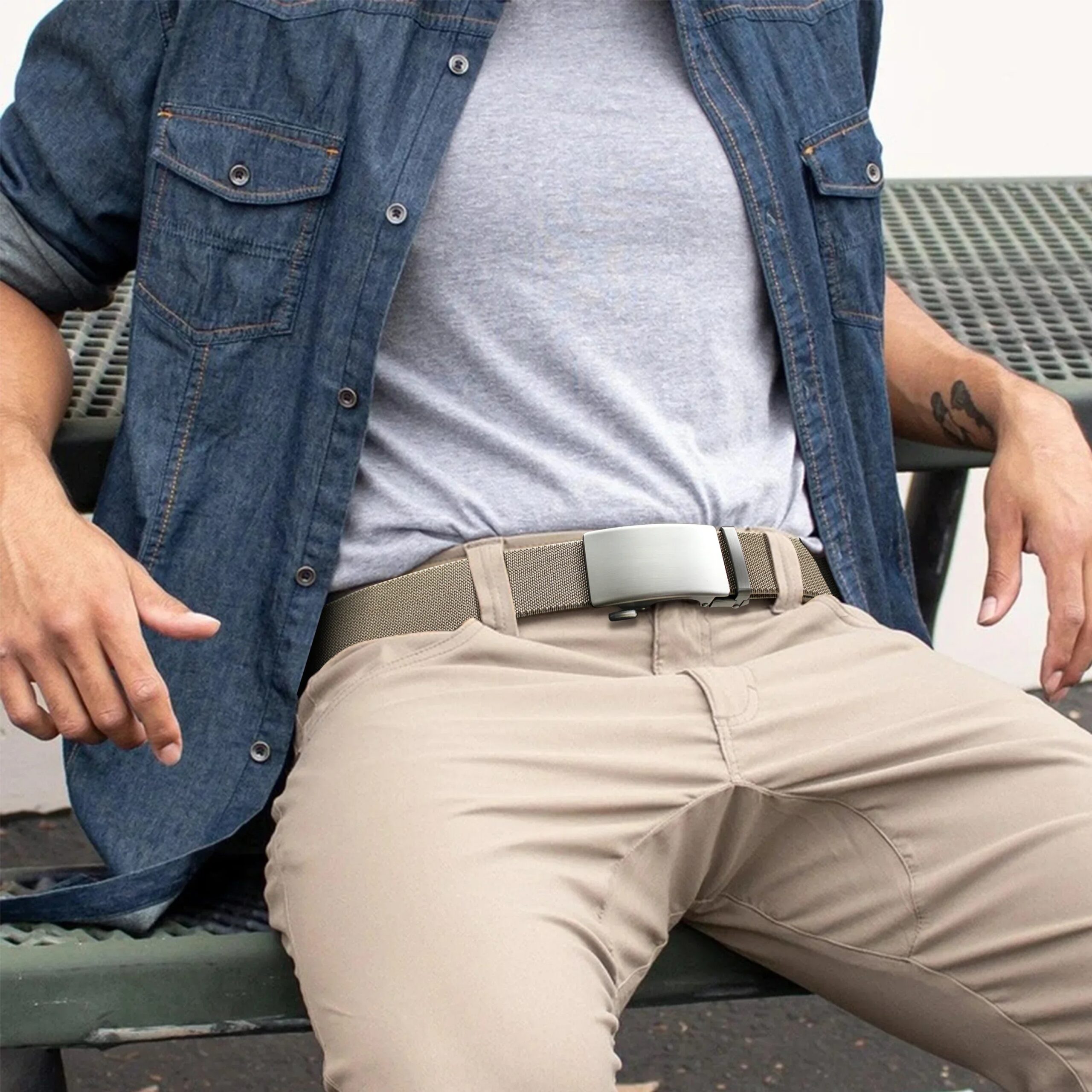 FlexLine Elastic Ratchet Belt – Big Size Tactical Stretch Elastic tactical ratchet belt for big sizes, durable and adjustable for a secure fit. Perfect for ou.