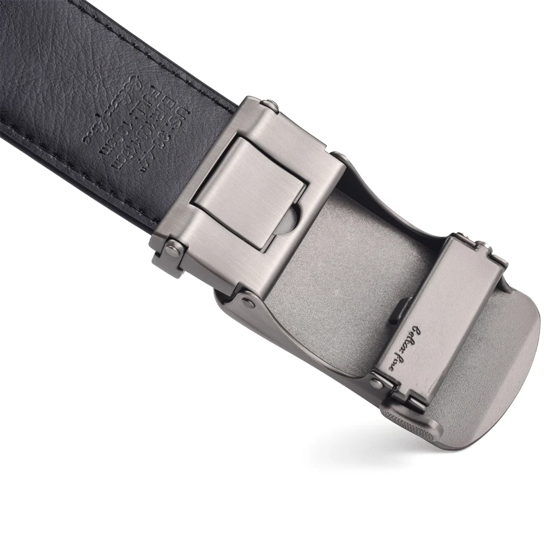 Leather Ratchet Dress Belt – CoreLine Precision Fit High-quality leather ratchet dress belt with precision fit buckle for a sleek, professional look.