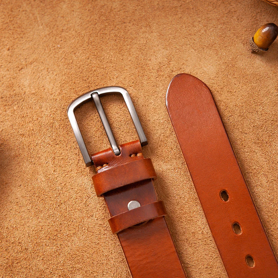 Leather Cowboy Belt – Heritage Collection Heritage Cowboy luxury leather belt with vintage finish, perfect for stylish Western outfits.