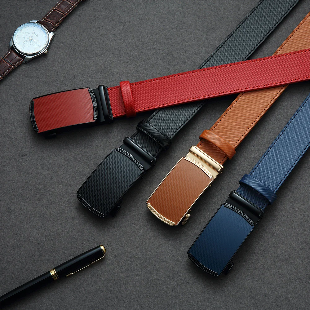 PlateLock Ratchet Belt – 35 mm Cowhide Adjustable ratchet belts with cowhide leather, available in red, black, brown, and blue. Perfect for.