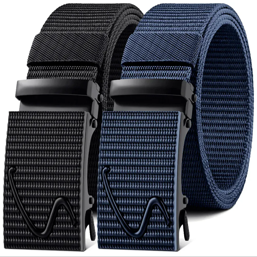 Black Tactical Nylon Belt with Heavy-Duty Automatic Buckle Durable tactical nylon belt featuring a heavy-duty automatic buckle for secure fit and reliable perf.