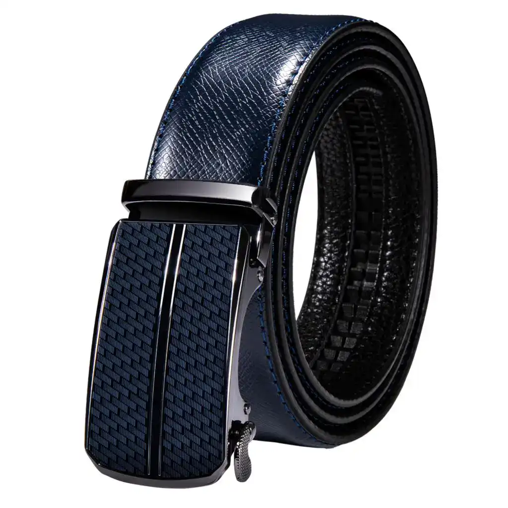 OceanLine Navy Ratchet Belt – 35 mm Navy blue ratchet belt with textured strap and sleek buckle.
