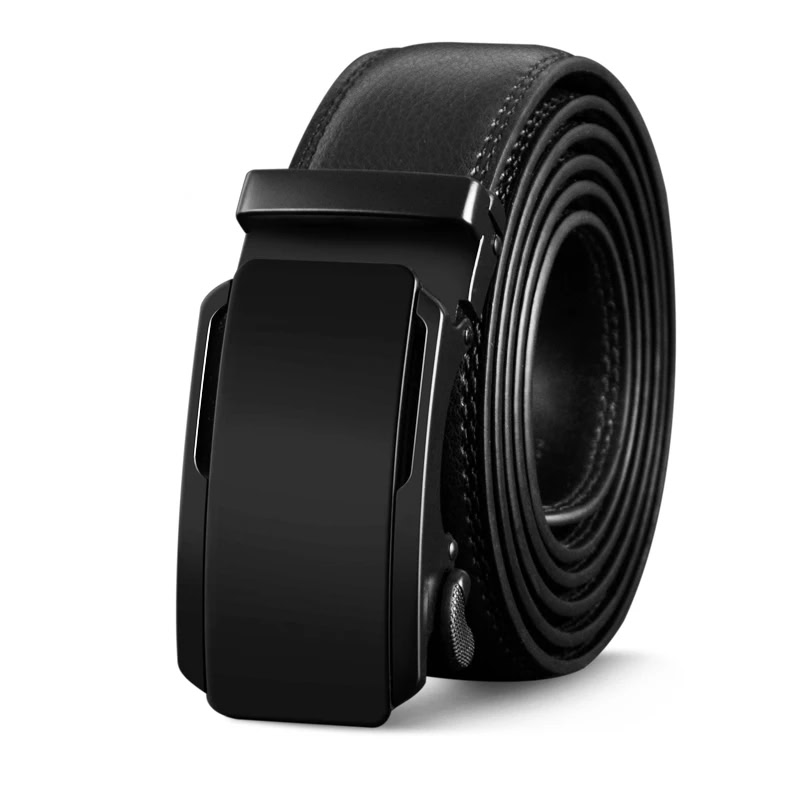 Black Ratchet Leather Belt – Minimalist Design Elegant black leather ratchet belt with sleek minimalist style and secure buckle. Perfect for modern.