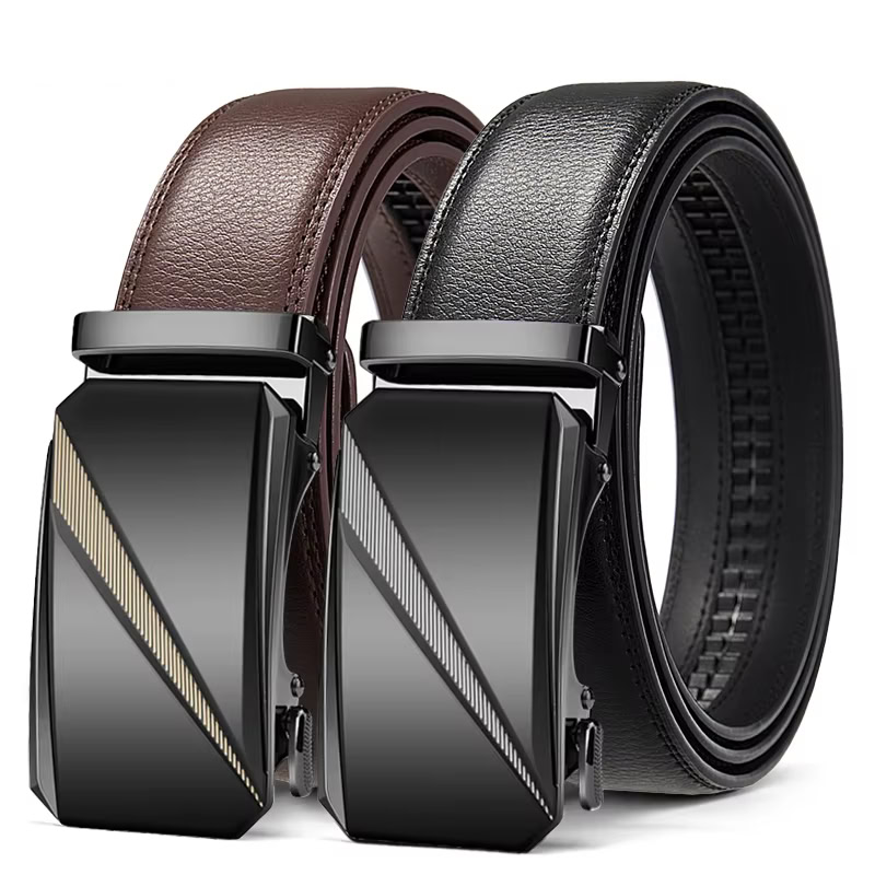 SharpGlide V-Line Automatic Ratchet Belt – Black & Brown Automatic ratchet belts with sleek design and 38 micro-adjustment positions. Perfect for a tailored.
