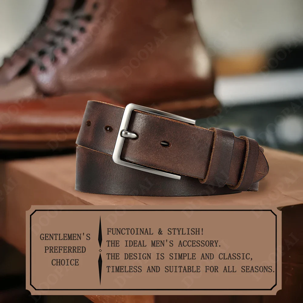 Men’s Classic Leather Belt for Casual Wear Men’s leather belt with simple, timeless design for everyday use.