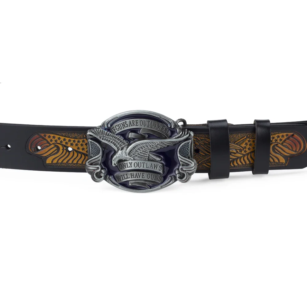 The HoldForm “Liberty” Eagle Statement 38 Eagle belt buckle with intricate design and bold statement.
