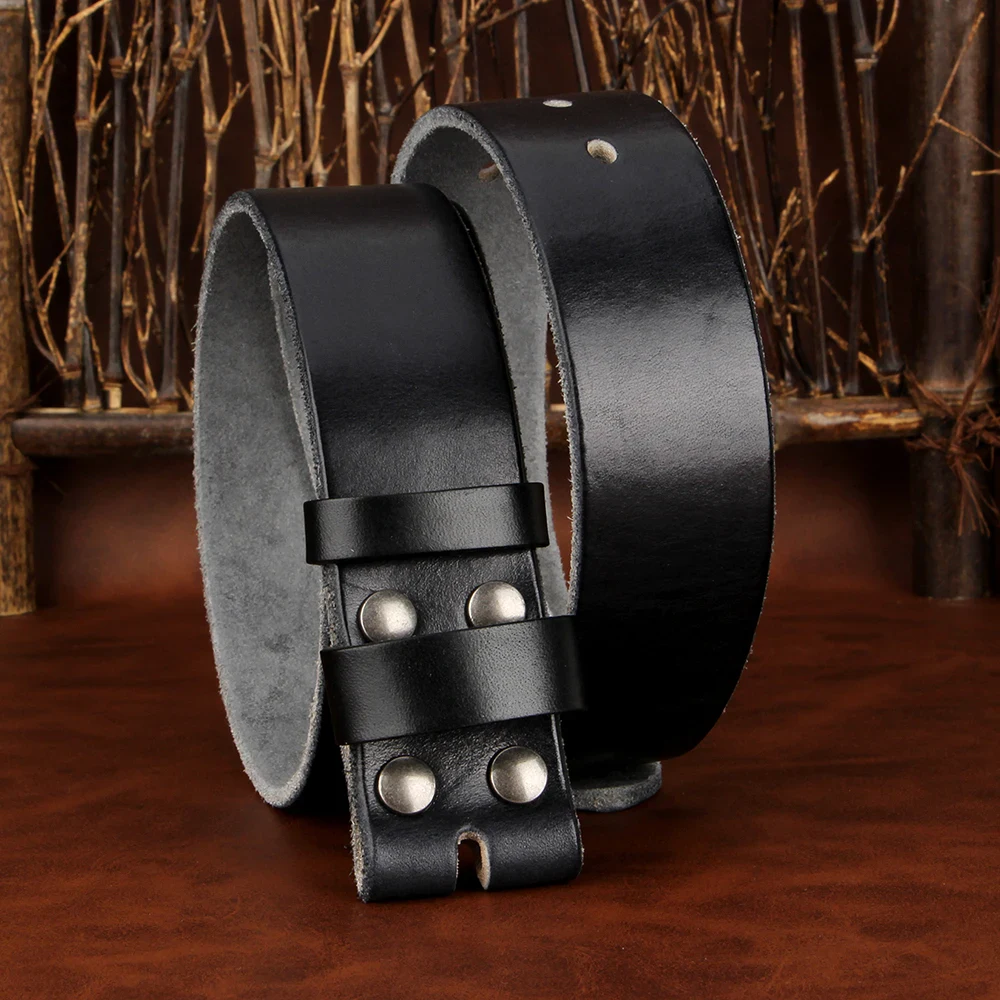 Leather Watch Strap – HoldForm Iron-Hide Full grain leather watch strap with sturdy metal studs, black and gray finish.
