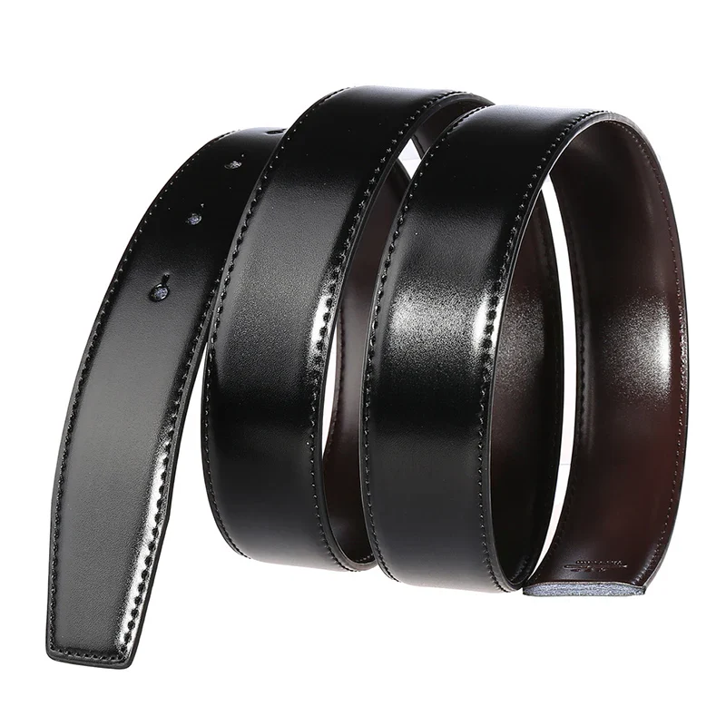 HoldForm Reversible Cowhide Strap – Dual-Edge Design Reversible cowhide strap with dual-edge design, 3.4cm width, perfect for stylish accessories.