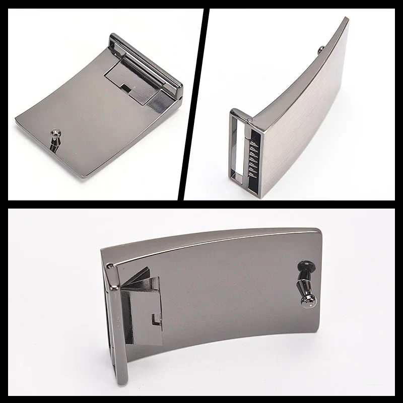 Rectangle brushed belt buckle for urban fashion accessories Brushed rectangle belt buckle with sleek design, perfect for modern urban style belts and accessorie.