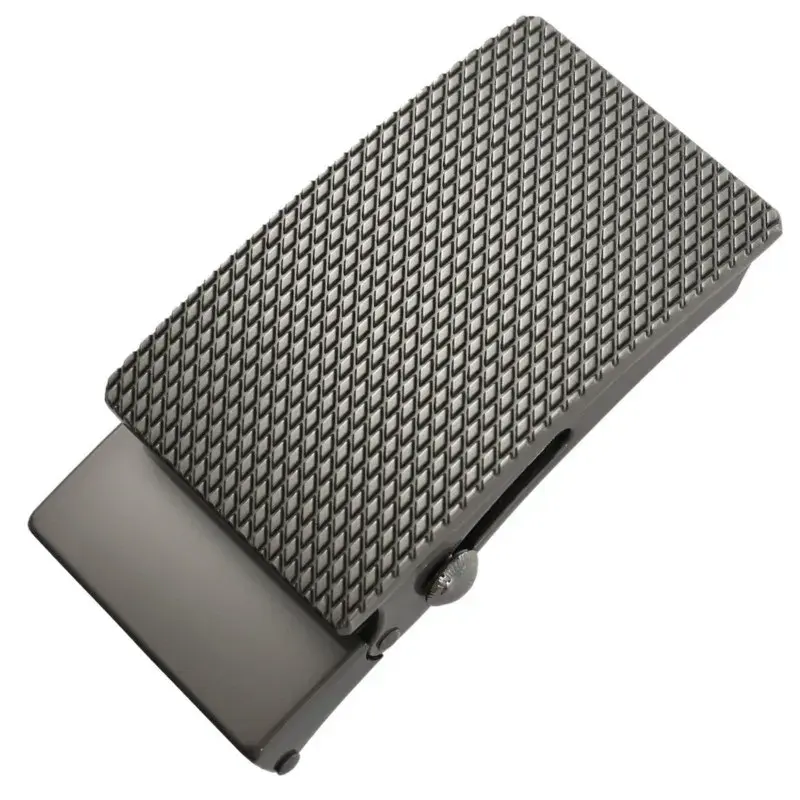 HoldForm Grid-Master Luxury Roller Buckle High-quality black roller buckle with textured grip surface for premium leatherwork.