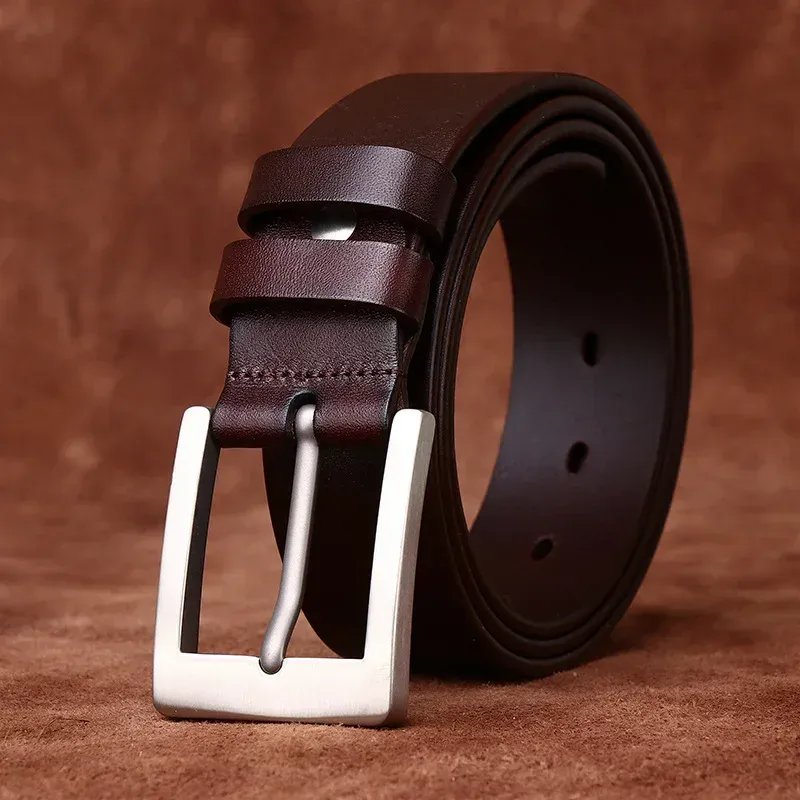 Titan-Edge Leather Belt with Titanium Buckle High-quality leather belt with durable titanium buckle for modern style.