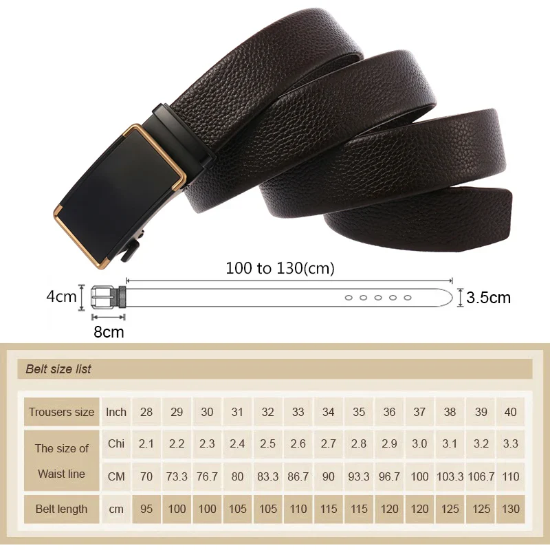 BossLine Ratchet Belt – 35 mm Cowhide Micro-Adjust Buckle High-quality leather ratchet belt with automatic buckle for a perfect fit. Durable cowhide material,.