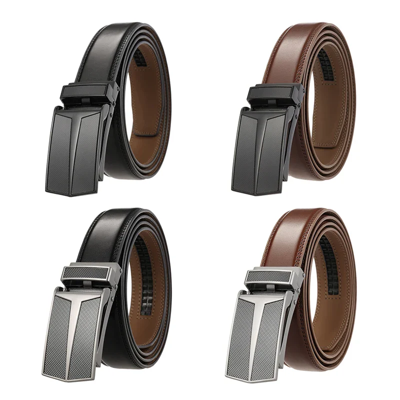 Ultra-Flex 3.0cm Soft Cowhide Belt for Men High-quality soft cowhide men's belt with automatic buckle, available in black and brown.