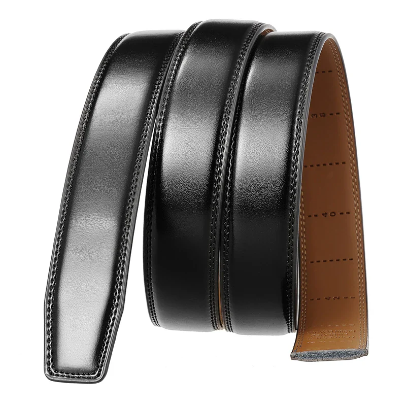 Elegant Black Minimalist Belt for Men Sleek black leather minimalist belt with a 30mm width, perfect for modern, stylish outfits.