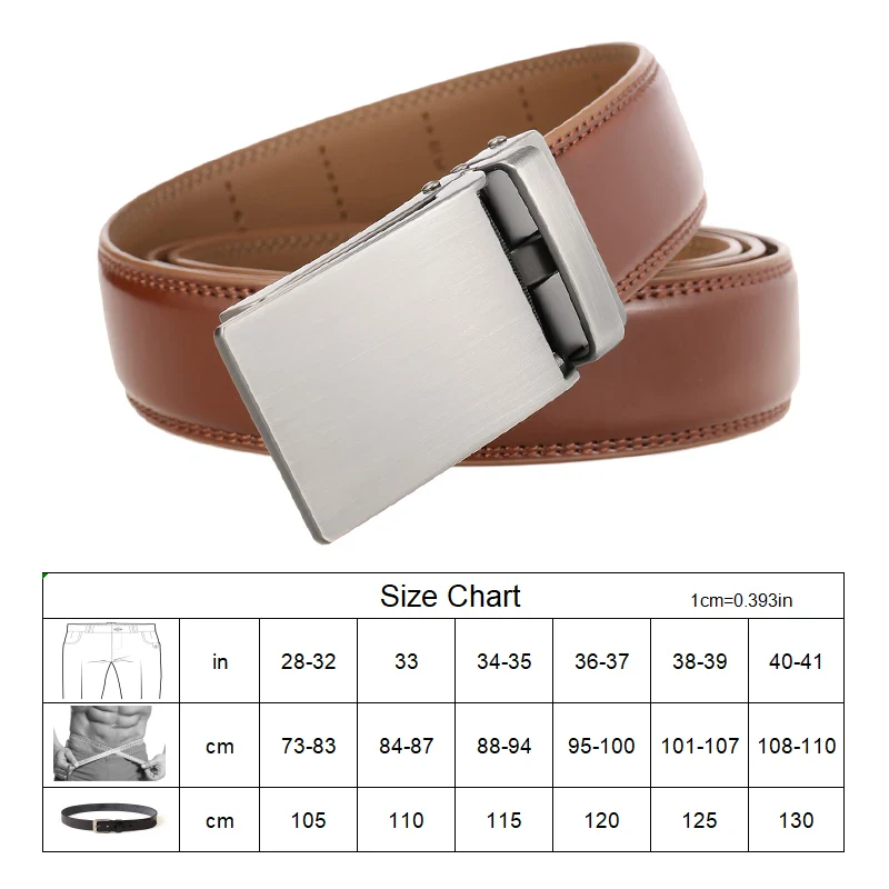 Modern Slim 31mm Automatic Dress Belt Automatic Dress Belt for Tailored Wear.