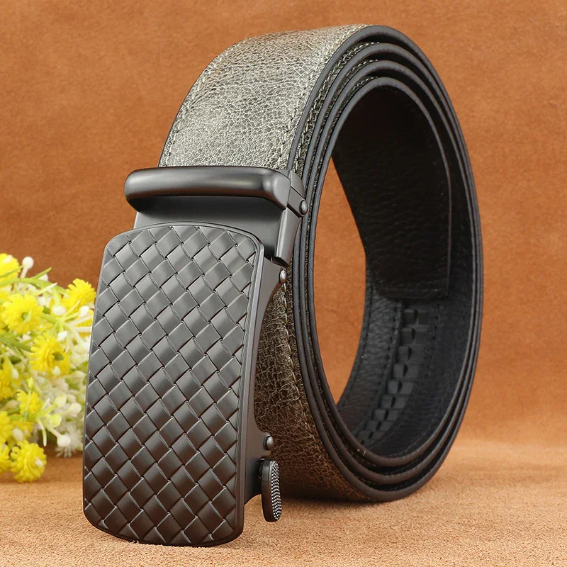 Matrix Woven Texture Automatic Ratchet Belt Automatic ratchet belt with woven textured strap for a sleek, modern look. Perfect for casual and fo.