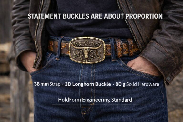 Belt buckle with longhorn design