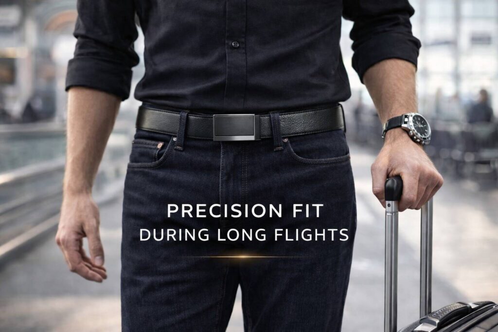 Travel belt with adjustable fit, perfect for secure and stylish travel.