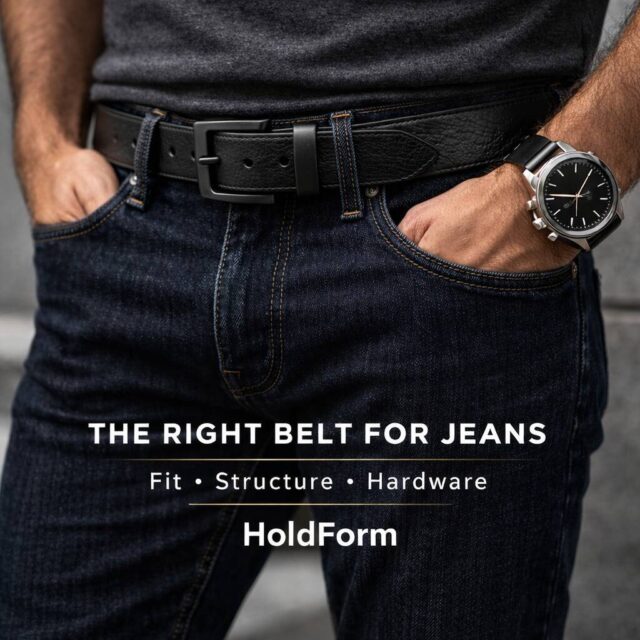 High-quality jeans belt with sturdy buckle for everyday wear.