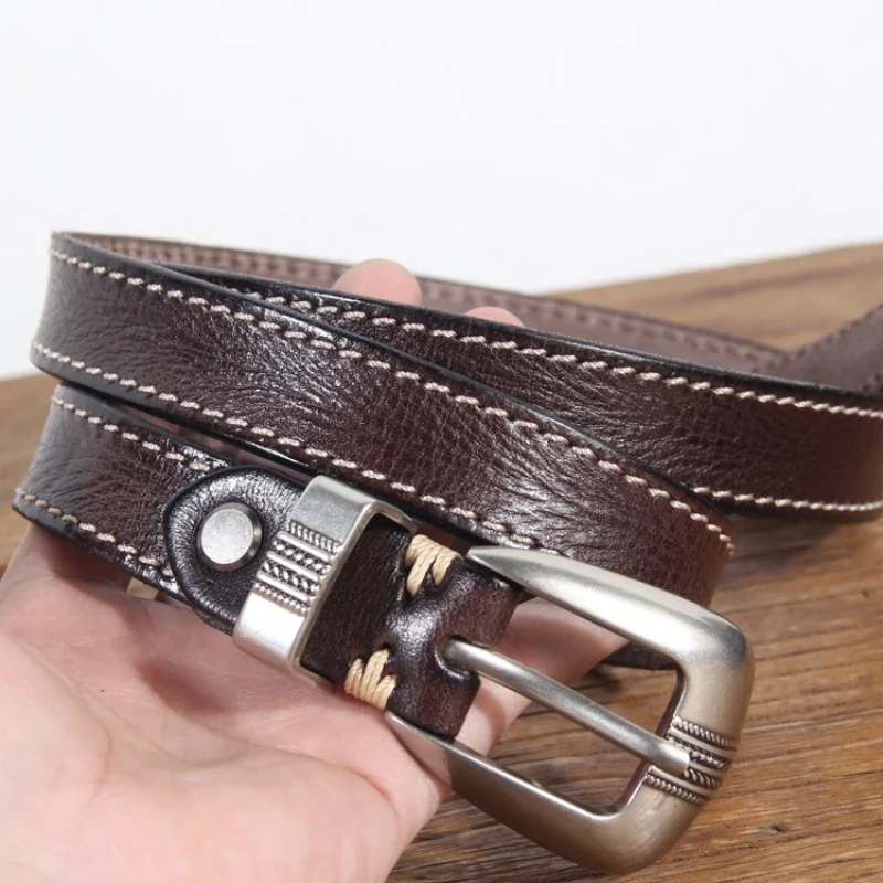 Leather Women’s Belt with Silver Buckle for Versatile Style Leather women's belt with silver buckle, perfect for casual and formal outfits. Durable, stylish, an.