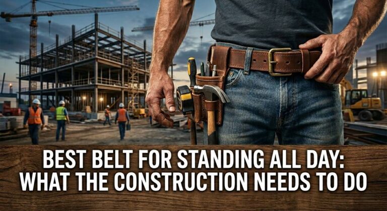 High-quality construction belt with tools for all-day support and safety.