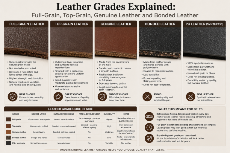 Outermost layer with natural grain, durable and ages beautifully.