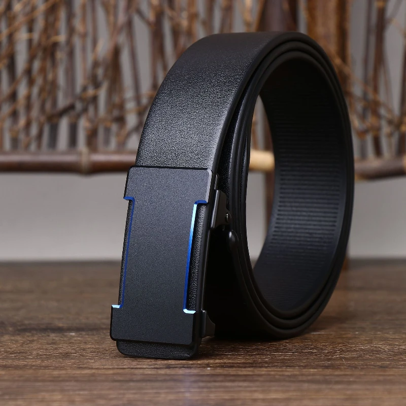 3.5cm Light luxury casual style belt men’s toothless self-buckle leather belt men’s simple business suit trouser belt 3.5cm Light luxury casual style belt men's toothless self-buckle leather belt men's simple business suit trouser belt